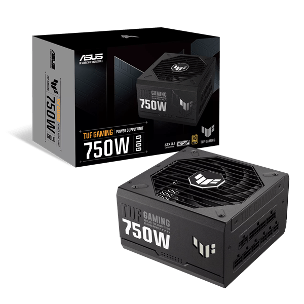 Блок питания ASUS  750W, TUF Gaming 750W Gold, Full Modular, 80+ GOLD, КПД 92%, TUF-GAMING-750G
