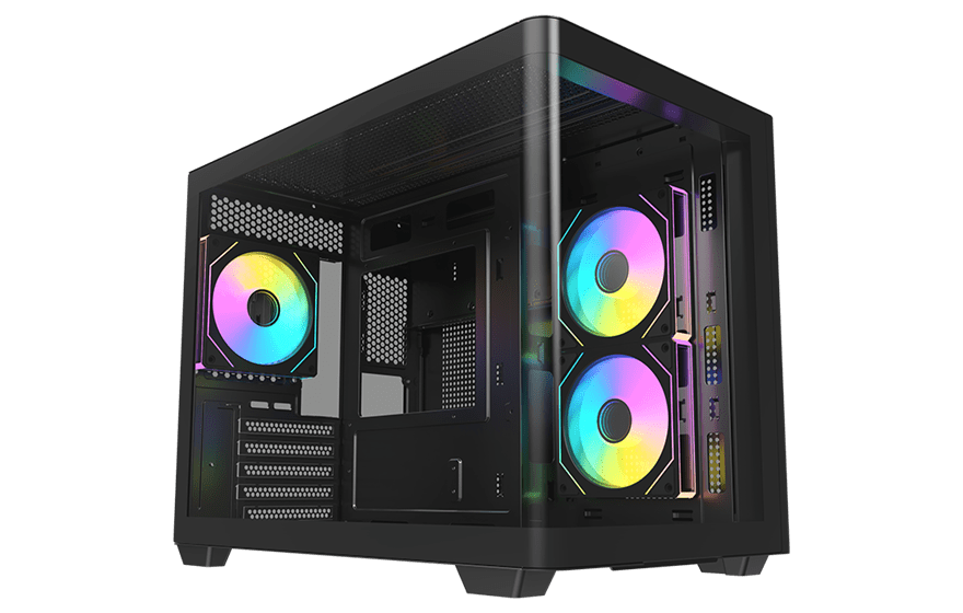 Корпус AOC CG355B 3F M-ATX/ITX 2xUSB3.0 1xType-C 1xAudio/Mic Черный AOC-CG355-BF3V1R0W2-G