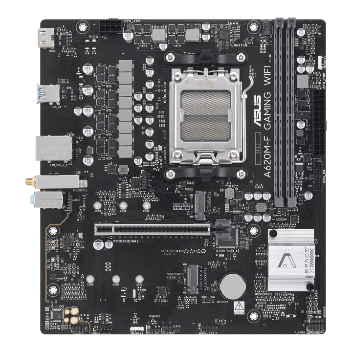 Материнская плата ASUS A620M-F GAMING WIFI AM5 2xDDR5 Non-SATA 2xM.2 HDMI mATX