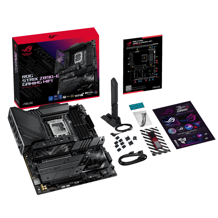 Материнская плата ASUS ROG STRIX Z890-E GAMING WIFI, LGA1851 Z890 4xDDR5 4xSATA3 7xM.2 ATX