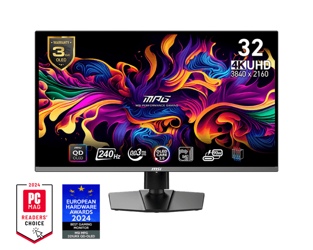 Монитор 31.5" MSI MPG 321URX QD-OLED 3840x2160 240Hz 0.03ms 250cd/m 1.5млн:1 2xHDMI 1xDP 4xUSB