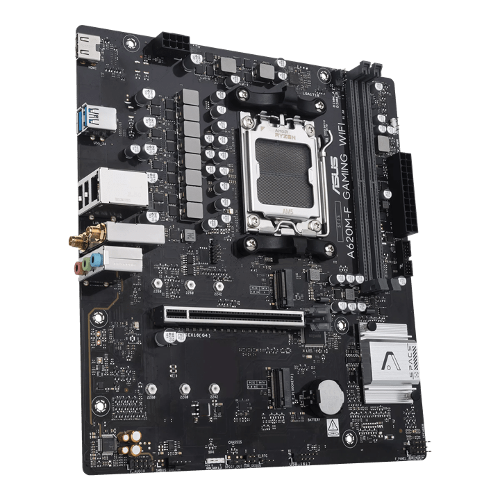 Материнская плата ASUS A620M-F GAMING WIFI AM5 2xDDR5 Non-SATA 2xM.2 HDMI mATX