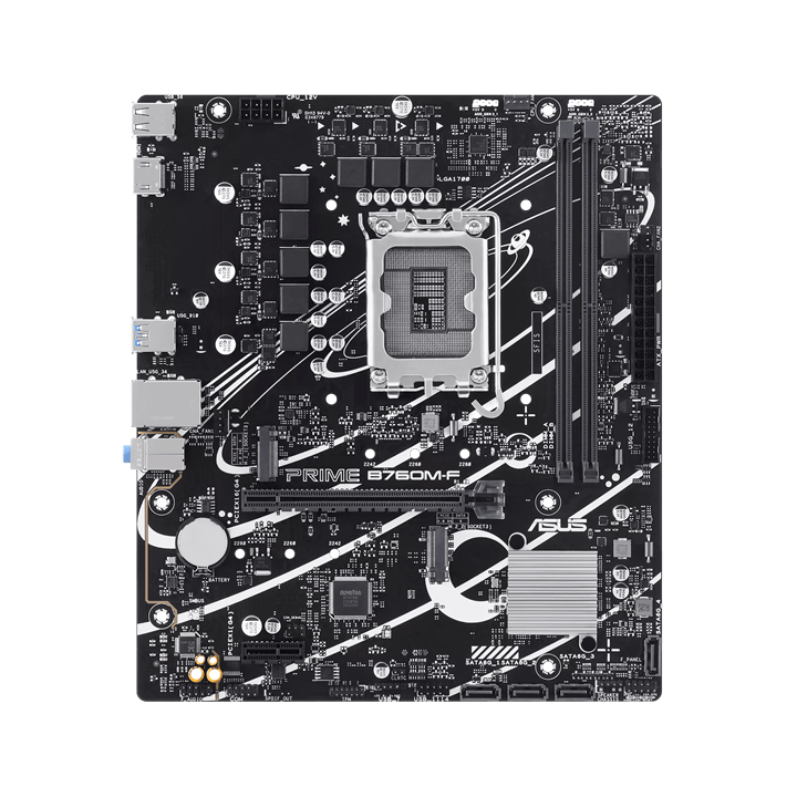 Материнская плата ASUS PRIME B760M-F, LGA1700 B760 2xDDR5 4xSATA3 2xM.2 RAID HDMI mATX