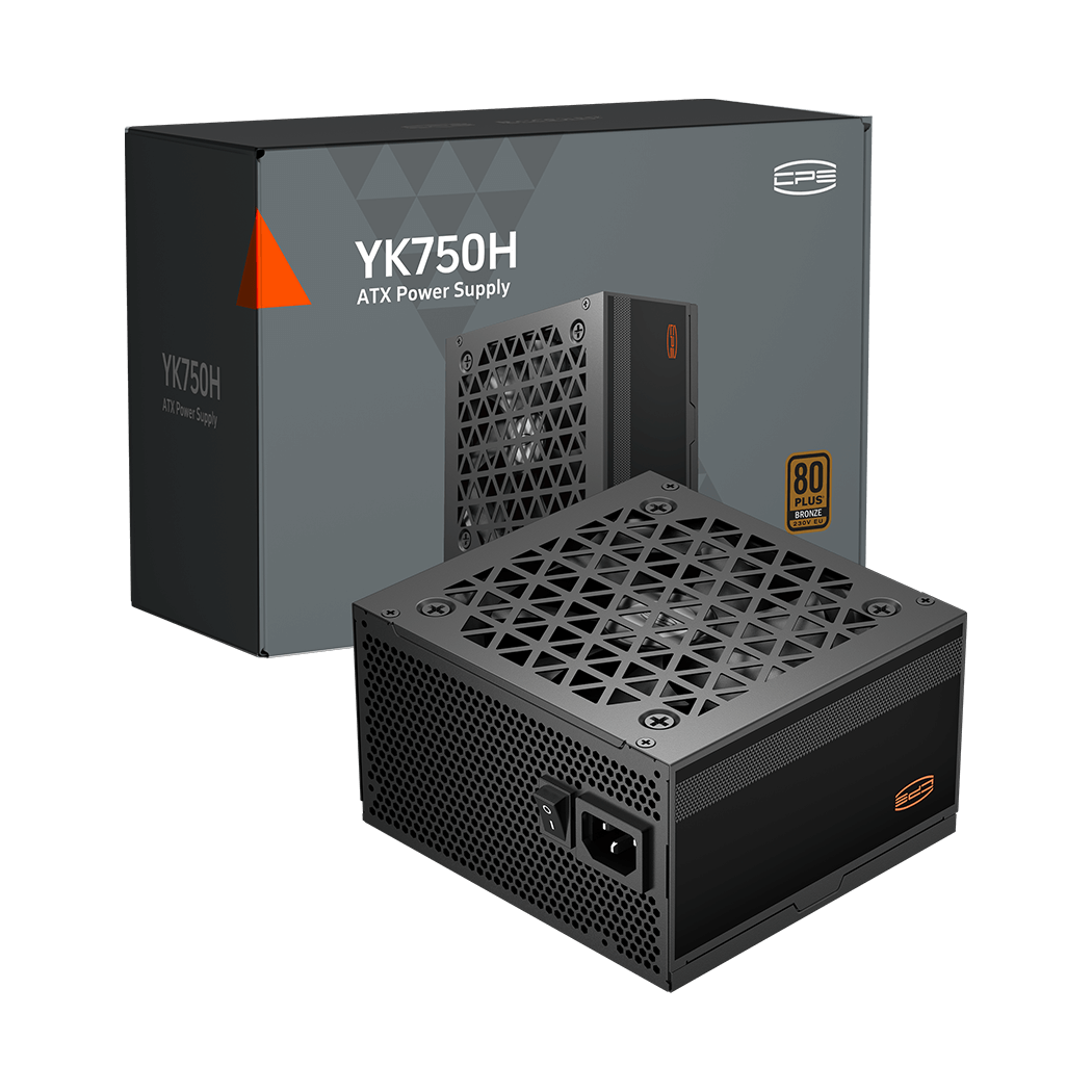 Блок питания PCCooler  750W, YK750H, Non Modular, 80+ BRONZE, ≥88%, Fan 120mm, Черный, P3-YK750H-B1H