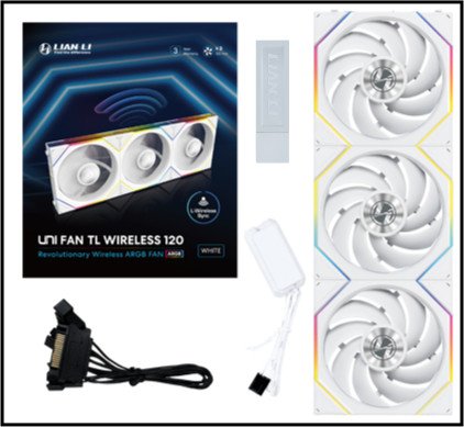Вентилятор для корпуса Lian Li UNI FAN TL 120 Wireless 3x120mm Белый G99.12TL1W3W.00