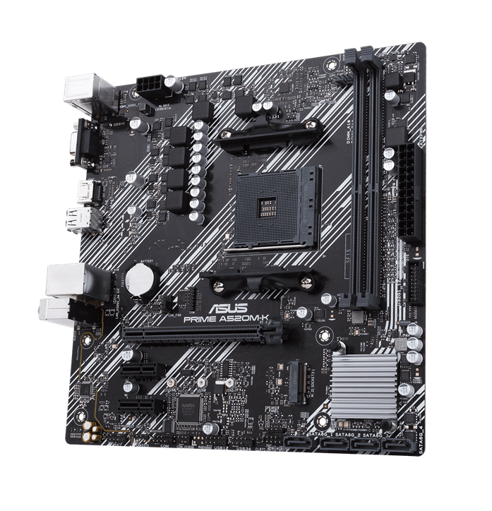 Материнская плата ASUS PRIME A520M-K AMD A520 AM4 2xDDR4 4xSATA3 RAID M.2 D-Sub HDMI mATX