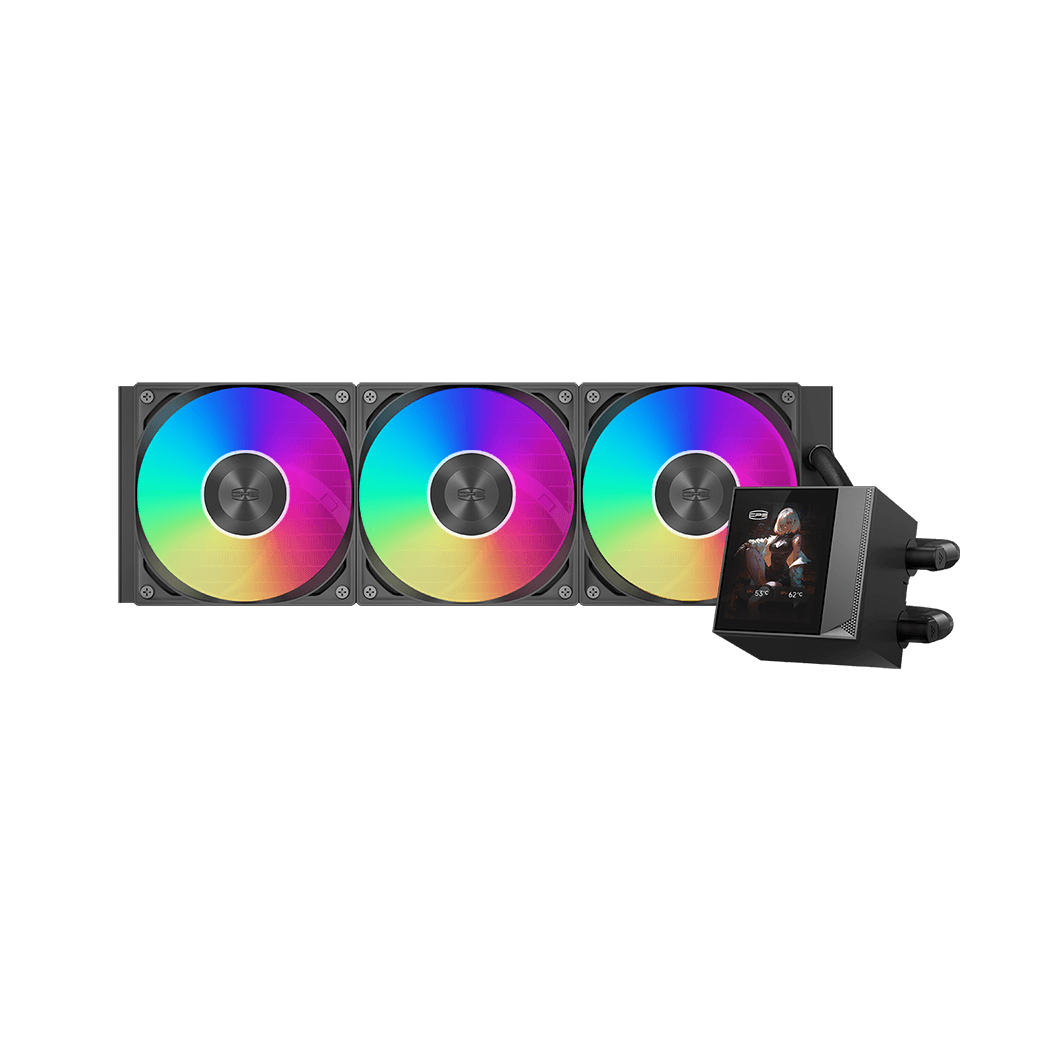 Водяное охлаждение для CPU PCCooler DC360 Pro ARGB Display BK 280W 1200/1700/1851/AM4/AM5 Черный