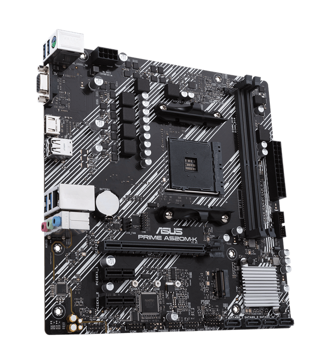 Материнская плата ASUS PRIME A520M-K AMD A520 AM4 2xDDR4 4xSATA3 RAID M.2 D-Sub HDMI mATX