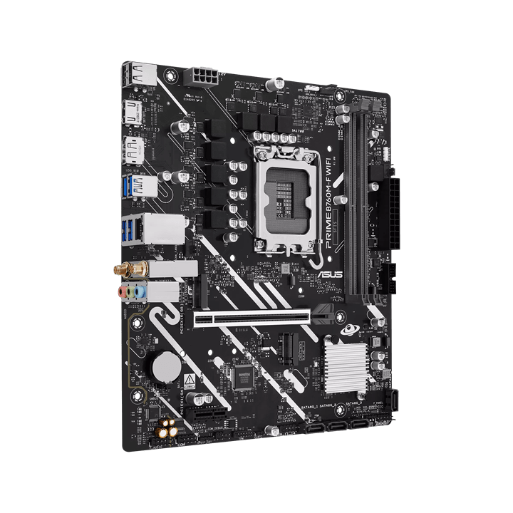 Материнская плата ASUS PRIME B760M-F WIFI, LGA1700 B760 2xDDR5 4xSATA3 2xM.2 RAID 1xHDMI 1xDP mATX