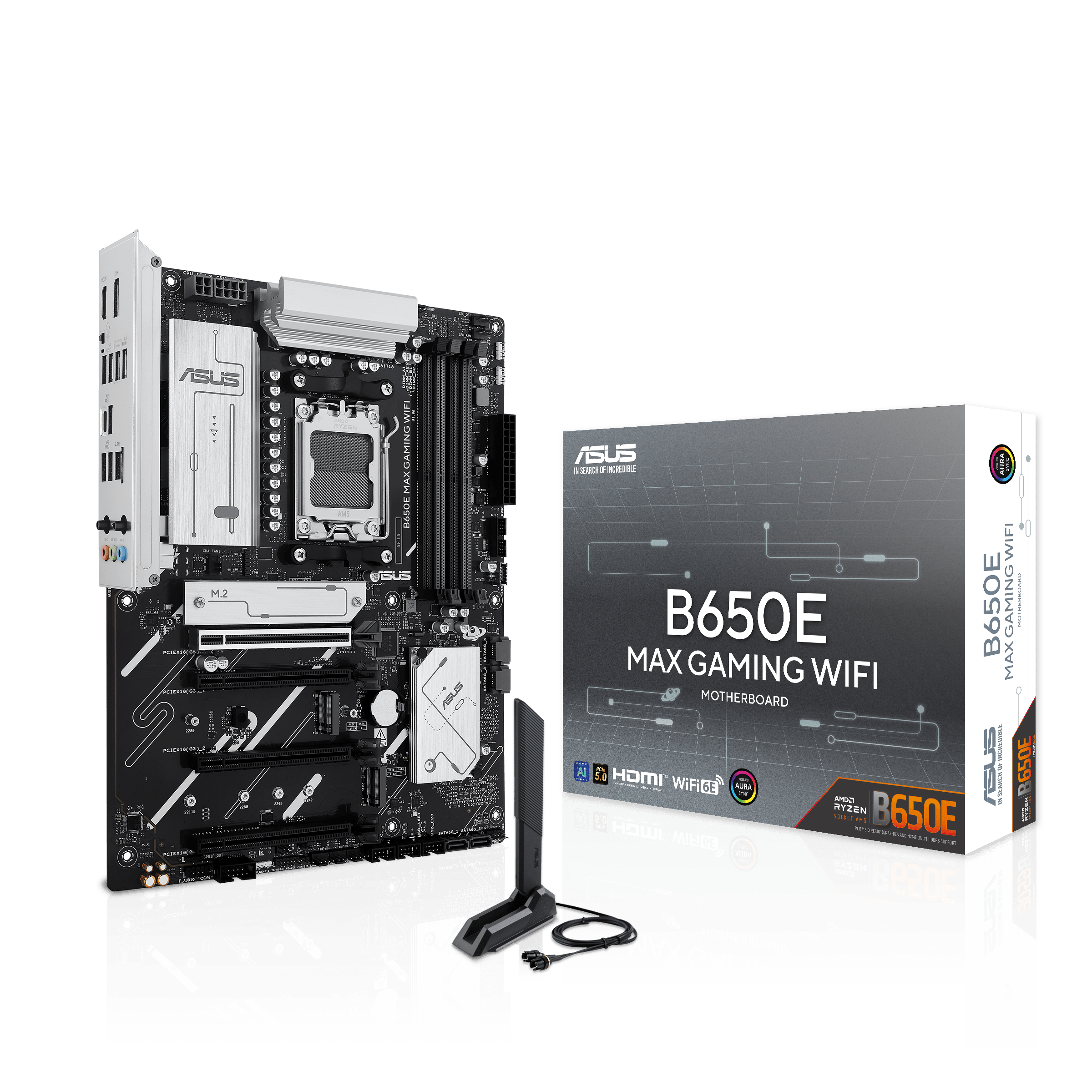 Материнская плата ASUS B650E MAX GAMING WIFI AM5 4xDDR5 4xSATA3 RAID 3xM.2 DP HDMI USB-C ATX