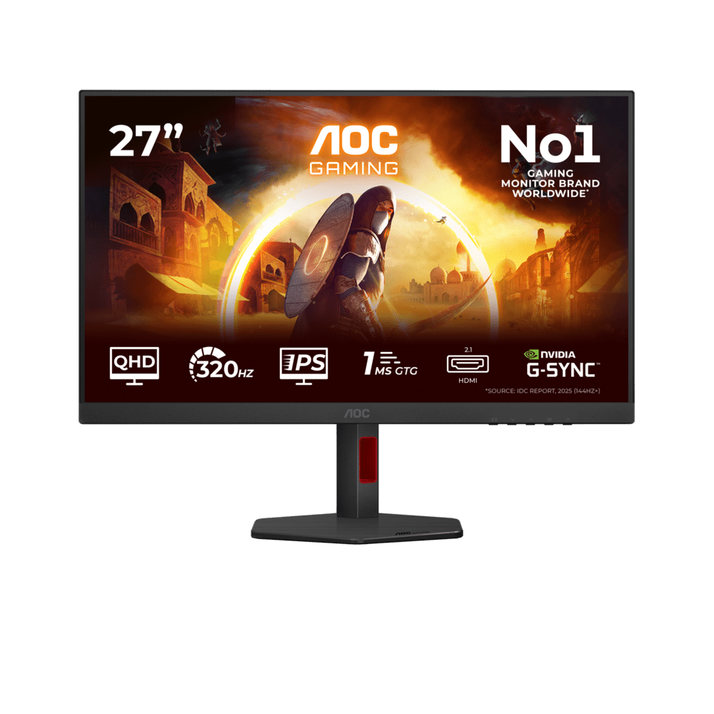 Монитор Игровой 27" AOC Q27G4SRU/01 IPS 2560x1440 320Hz 1ms 450cd/m 1000:1 2xHDMI 1xDP 2Wx2 Black
