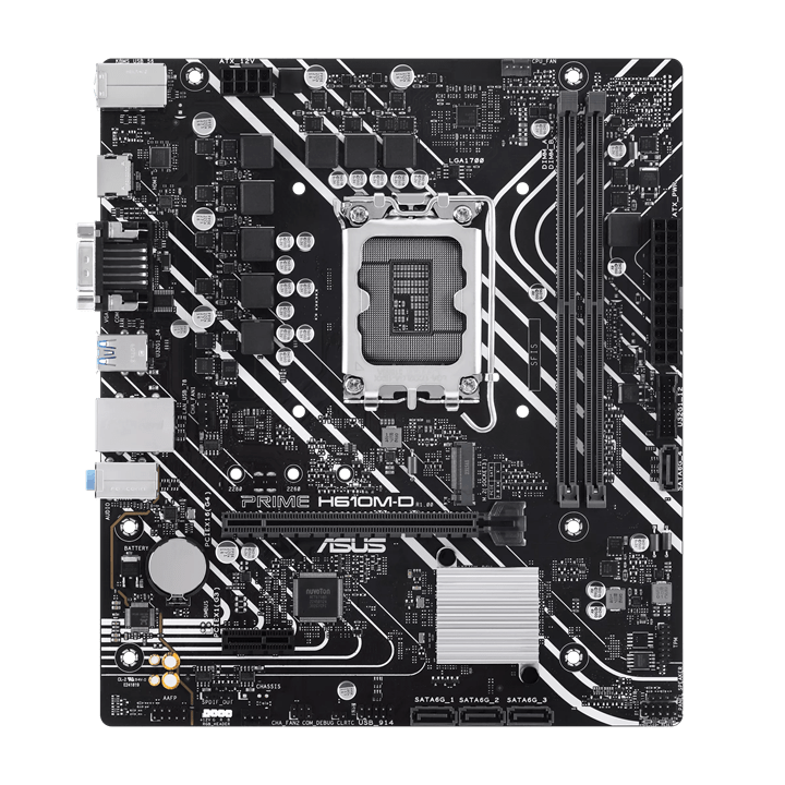 Материнская плата ASUS PRIME  H610M-D, LGA1700 2xDDR5 4xSATA3 M.2 1xVGA 1xHDMI 1xCOM mATX