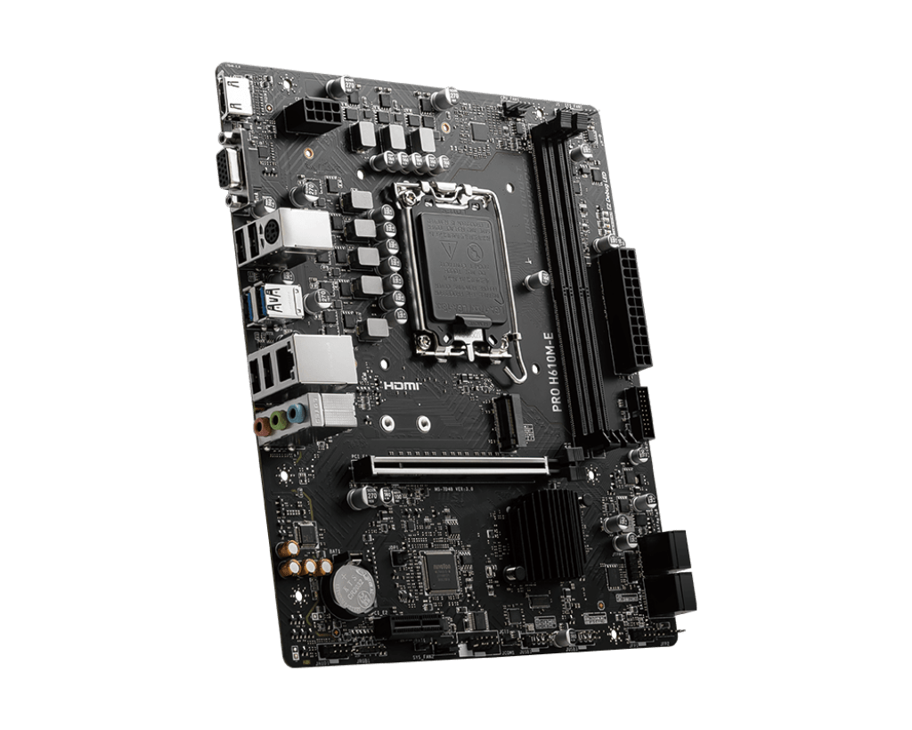 Материнская плата MSI PRO H610M-E LGA1700 H610 2xDDR5 4xSATA3 M.2 VGA HDMI mATX