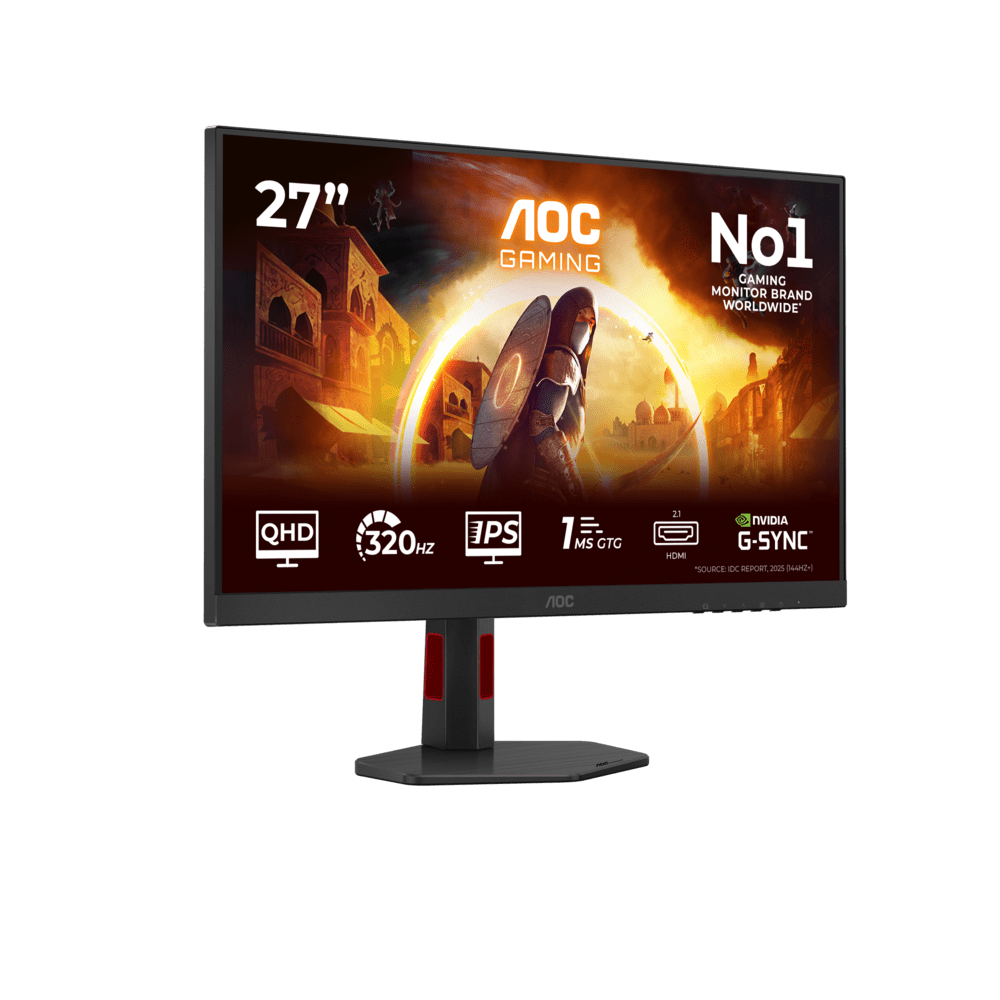 Монитор Игровой 27" AOC Q27G4SRU/01 IPS 2560x1440 320Hz 1ms 450cd/m 1000:1 2xHDMI 1xDP 2Wx2 Black