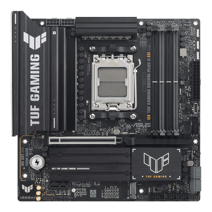 Материнская плата ASUS TUF GAMING B850M-PLUS II, AM5 B850 4xDDR5 4xSATA 3xM.2 1xHDMI 1xDP mATX
