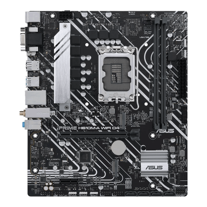 Материнская плата ASUS PRIME  H610M-A WIFI D4, LGA1700 2xDDR4 4xSATA3 2xM.2 1xD-Sub 1xHDMI 1xDP mATX