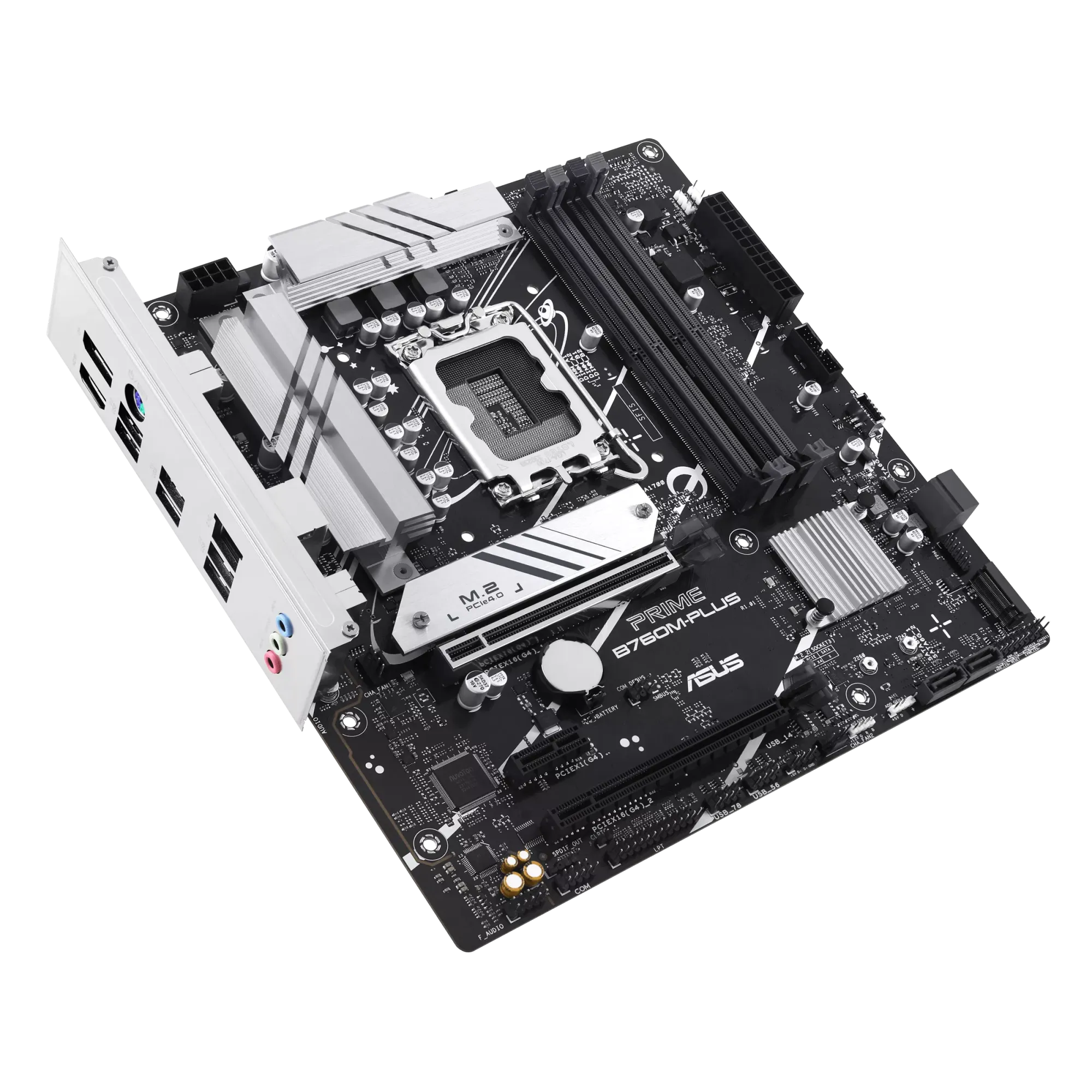 Материнская плата ASUS PRIME B760M-PLUS, LGA1700 4xDDR5 4xSATA3 2xM.2 RAID HDMI DP mATX