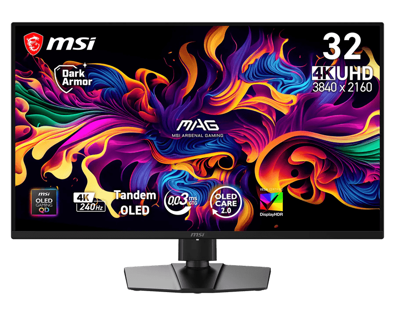 Монитор 32" MSI MAG 321UP QD-OLED X24 3840x2160 240Hz 0.03ms 1000cd/m2 1.5M:1 2xHDMI 1xDP 1xType-C