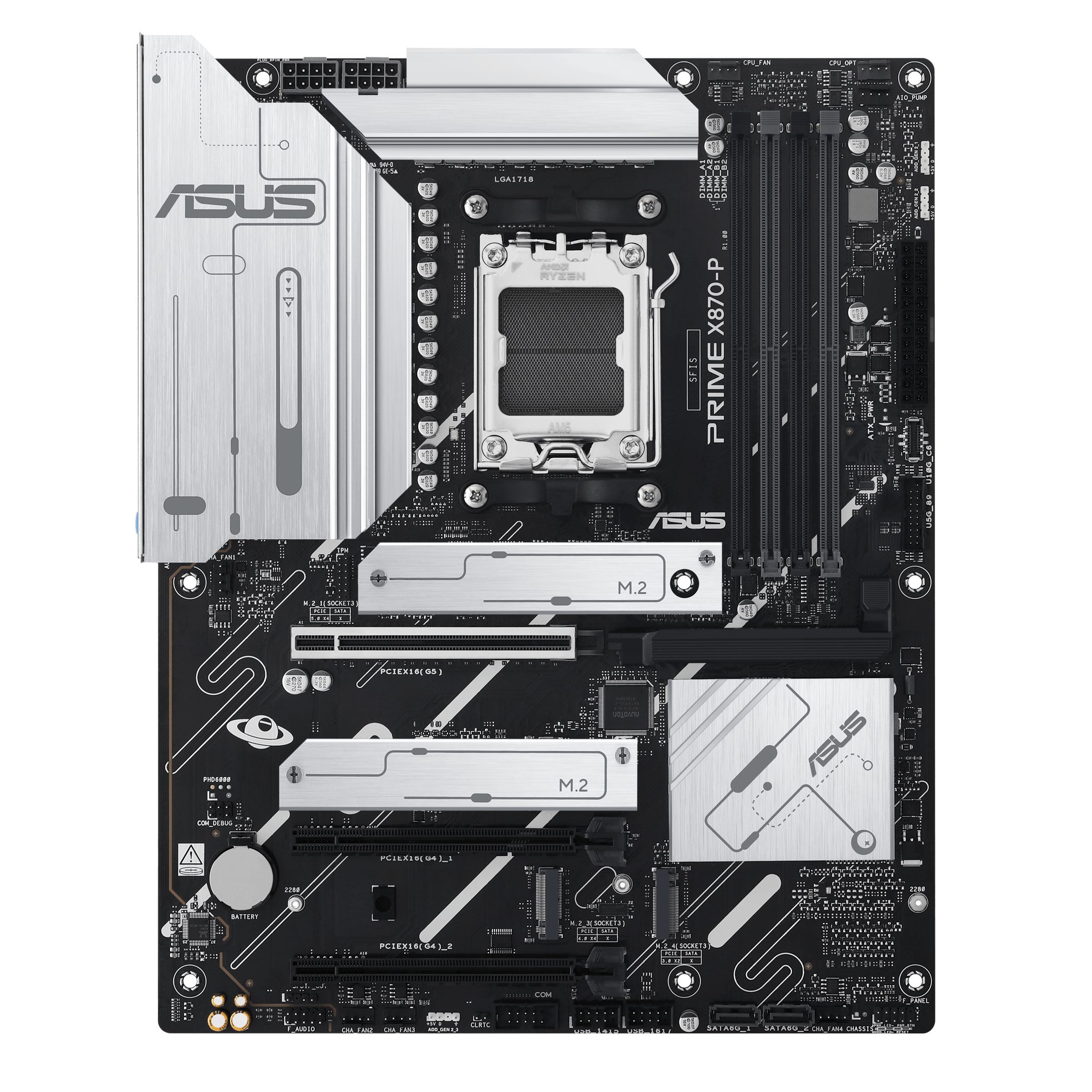 Материнская плата ASUS PRIME X870-P AM5 4xDDR5 2xSATA3 4xM.2 HDMI USB-C ATX