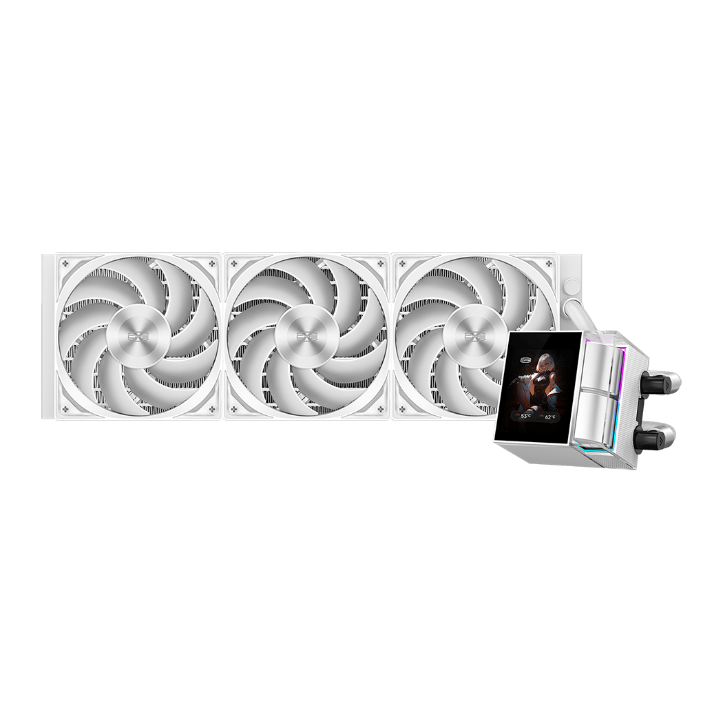 Водяное охлаждение для CPU PCCooler DS360 Display WH TDP 310W 115X/1200/1700/1851/AM4/AM5 Белый