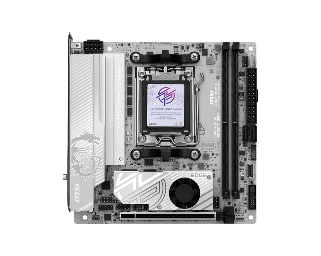 Материнская плата MSI MPG B850I EDGE TI WIFI AM5 B850 2xDDR5 2xSATA RAID 2xM.2 HDMI Type-C mTX