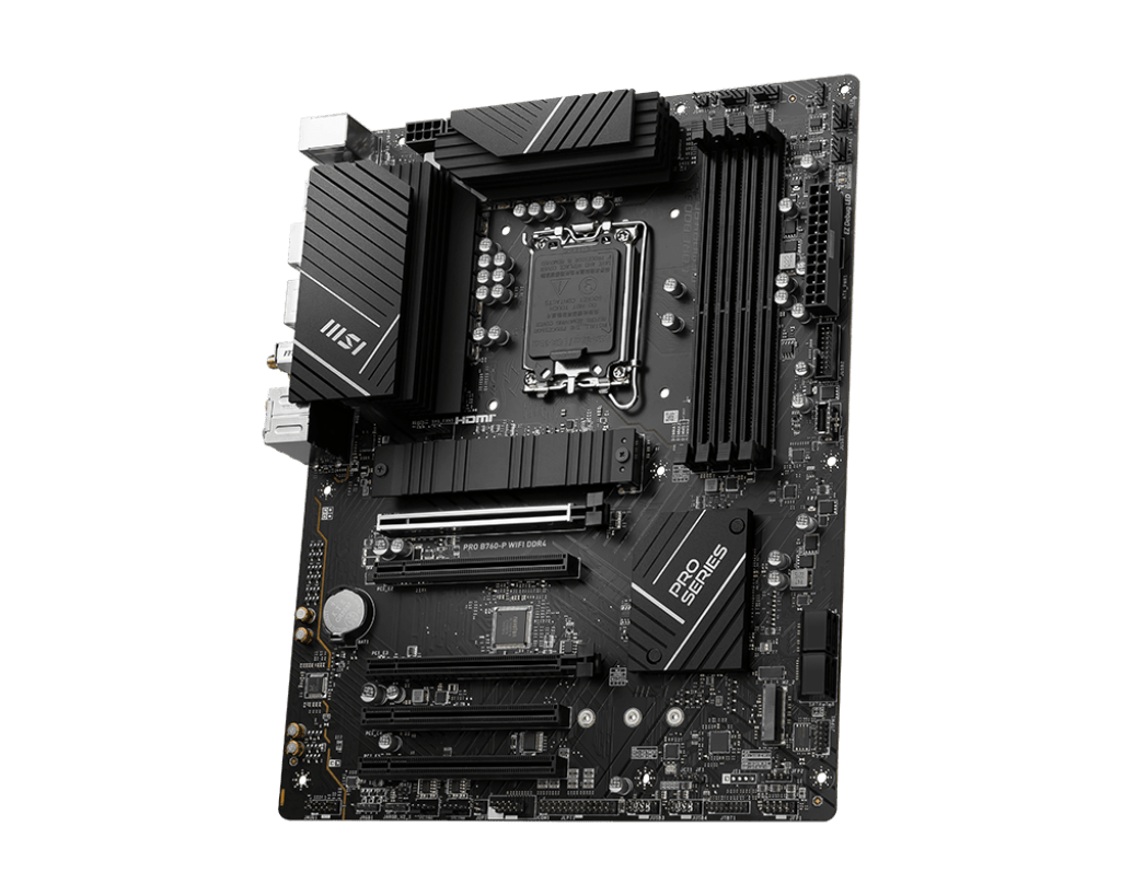 Материнская плата MSI PRO B760-P WIFI DDR4 LGA1700 4xDDR4 4xSATA3 RAID 2xM.2 HDMI DP ATX