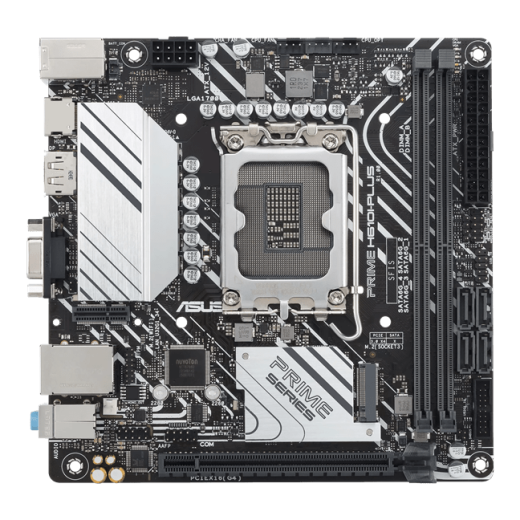 Материнская плата ASUS PRIME H610I-PLUS-CSM, LGA1700 H610 2xDDR5 4xSATA3 1xM2 D-Sub HDMI DP mITX