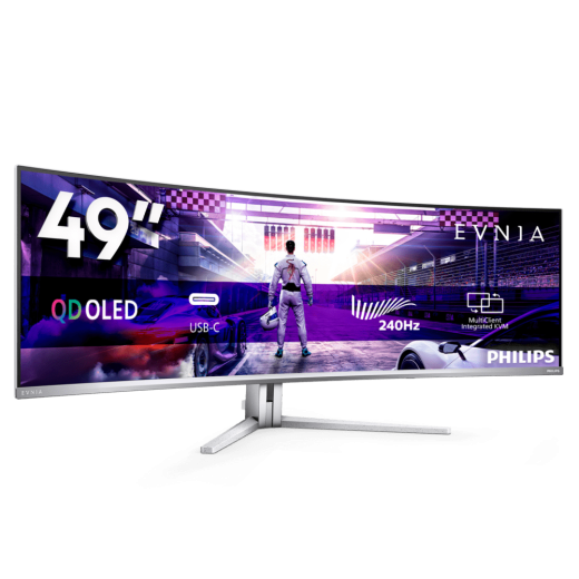 Монитор 49" PHILIPS 49M2C8900/00/01 QD OLED 5120x1440 240Hz R1800 0,03мс 1.5млн:1 1xDP 2xHDMI 1xUSB