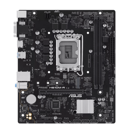 Материнская плата ASUS PRIME  H610M-R-SI, LGA1700 2xDDR5 4xSATA3 M.2 1xVGA 1xHDMI 1xDP mATX