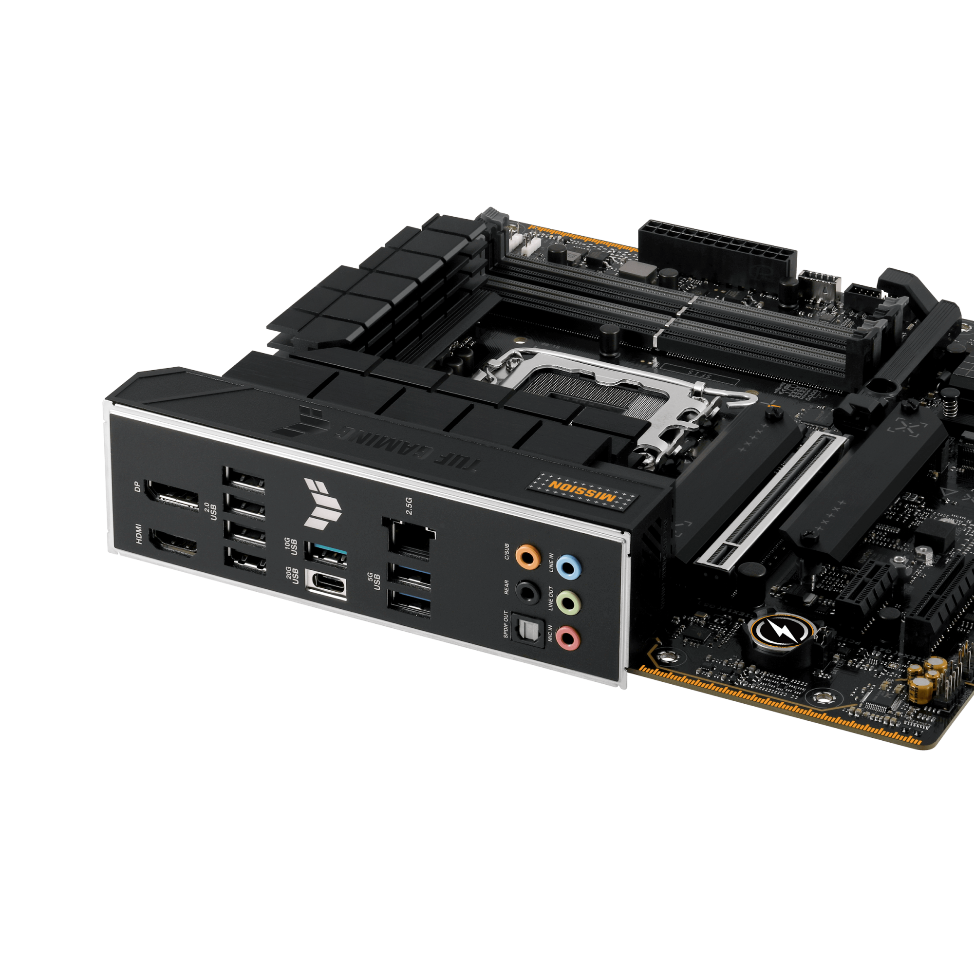 Материнская плата ASUS TUF GAMING B760M-PLUS II, LGA1700 4xDDR5 4xSATA3 3xM.2 RAID HDMI DP mATX