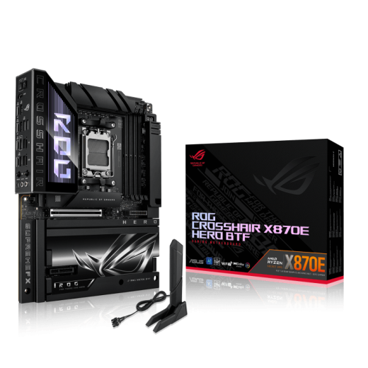 Материнская плата ASUS ROG CROSSHAIR X870E HERO BTF AM5 4xDDR5 4xSATA Raid 5xM.2 4xType-C HDMI ATX