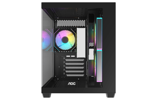 Корпус AOC CG391B 3F M-ATX/ITX 1xUSB2.0 1xUSB3.0 1xType-C 1xAudio/Mic Черный AOC-CG391-BF3V1R0T2-G