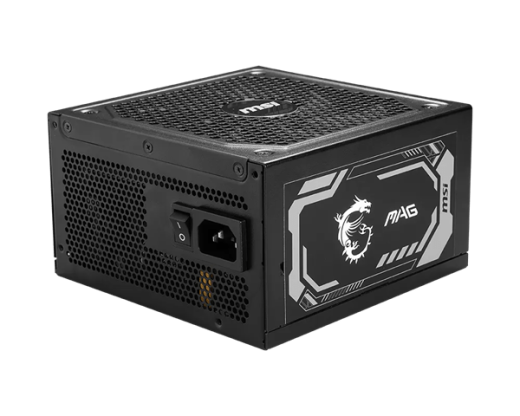Блок питания MSI 1250W, MAG A1250GL PCIE5, Full Modular, ATX, 80+ GOLD, КПД >90%, Fan 135mm, Черный