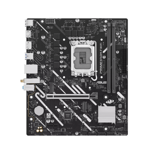 Материнская плата ASUS PRIME B760M-F WIFI, LGA1700 B760 2xDDR5 4xSATA3 2xM.2 RAID 1xHDMI 1xDP mATX
