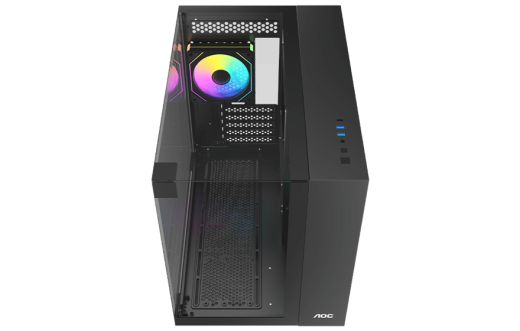 Корпус AOC CG399MB 3F M-ATX/ITX 2xUSB3.0 1xType-C 1xAudio/Mic Черный AOC-CG399M-BF3V1R0T3-G
