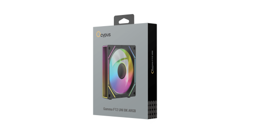 Вентилятор для корпуса Ocypus Gamma F12 UNI BK ARGB REVERSE BLADE 1x(123x120x25mm), 800-1800 RPM Чер