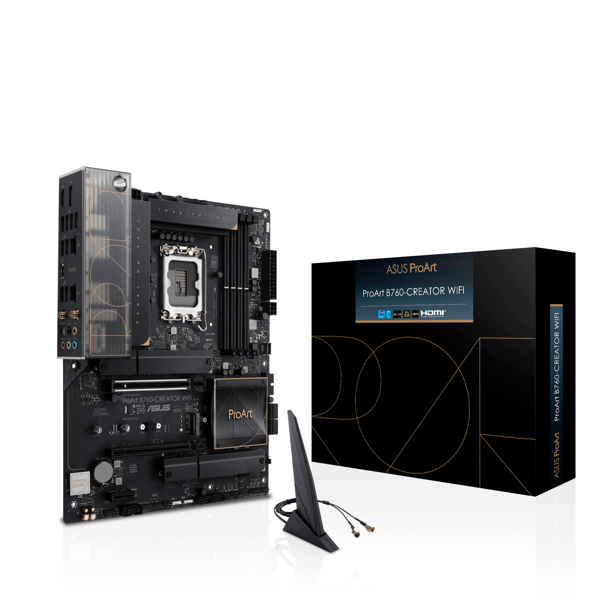 Материнская плата ASUS PROART B760-CREATOR WIFI LGA1700 4xDDR5 4xSATA3 3xM.2 RAID HDMI DP ATX
