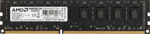 Оперативная память  8Gb DDR3 1600MHz AMD Radeon R5 Entertainment Series PC3-12800 R538G1601U2S-U
