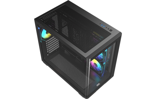 Корпус AOC CG455B 4F ATX/M-ATX/ITX 2xUSB3.0 1xType-C 1xAudio/Mic Черный AOC-CG455-BF4V1R0W2-G
