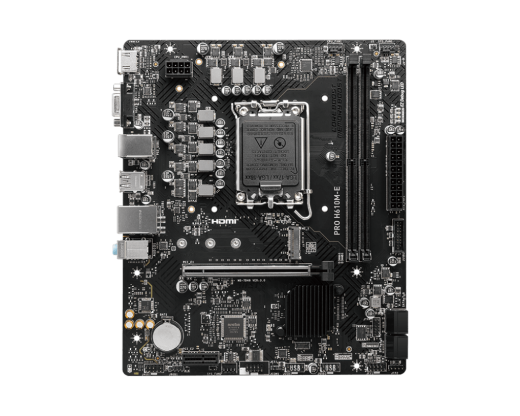 Материнская плата MSI PRO H610M-E LGA1700 H610 2xDDR5 4xSATA3 M.2 VGA HDMI mATX