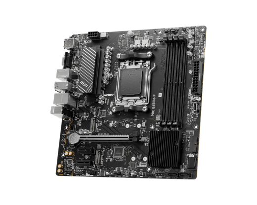 Материнская плата MSI PRO B650M-P AM5 4xDDR5 4xSATA3 RAID 2xM.2 HDMI DP mATX