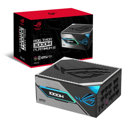 Блок питания ASUS 1000W, ROG Thor 1000W Platinum III, Full Modular, ROG-THOR-1000P3-GAMING