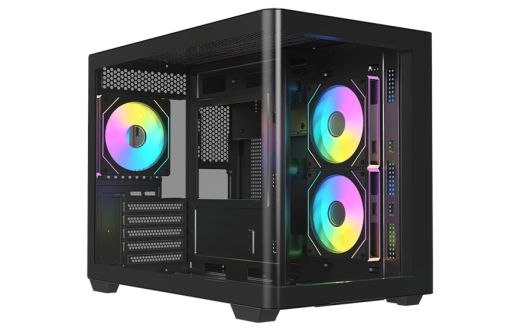 Корпус AOC CG355B 3F M-ATX/ITX 2xUSB3.0 1xType-C 1xAudio/Mic Черный AOC-CG355-BF3V1R0W2-G