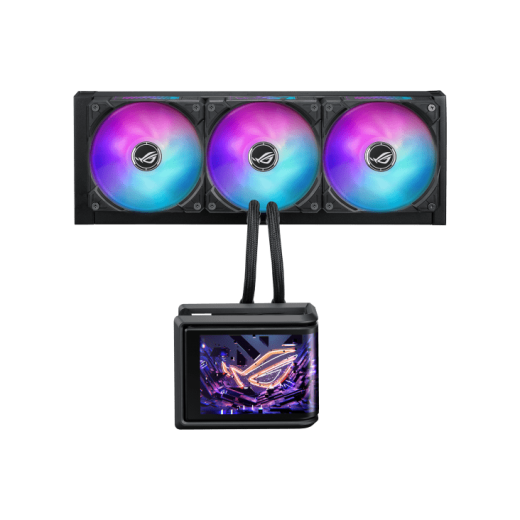 Водяное охлаждение CPU Asus ROG RYUO IV SLC 360 ARGB, 3x120mm, AMOLED-display, Black