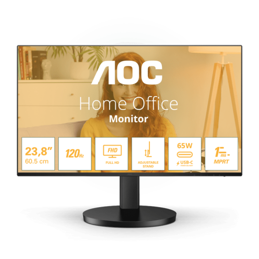 Монитор 27" AOC 27B3CF2/01 IPS 1920x1080 100Hz 1мс 250кд/м 1300:1 1xHDMI 1xUSB-C 2x2W Black