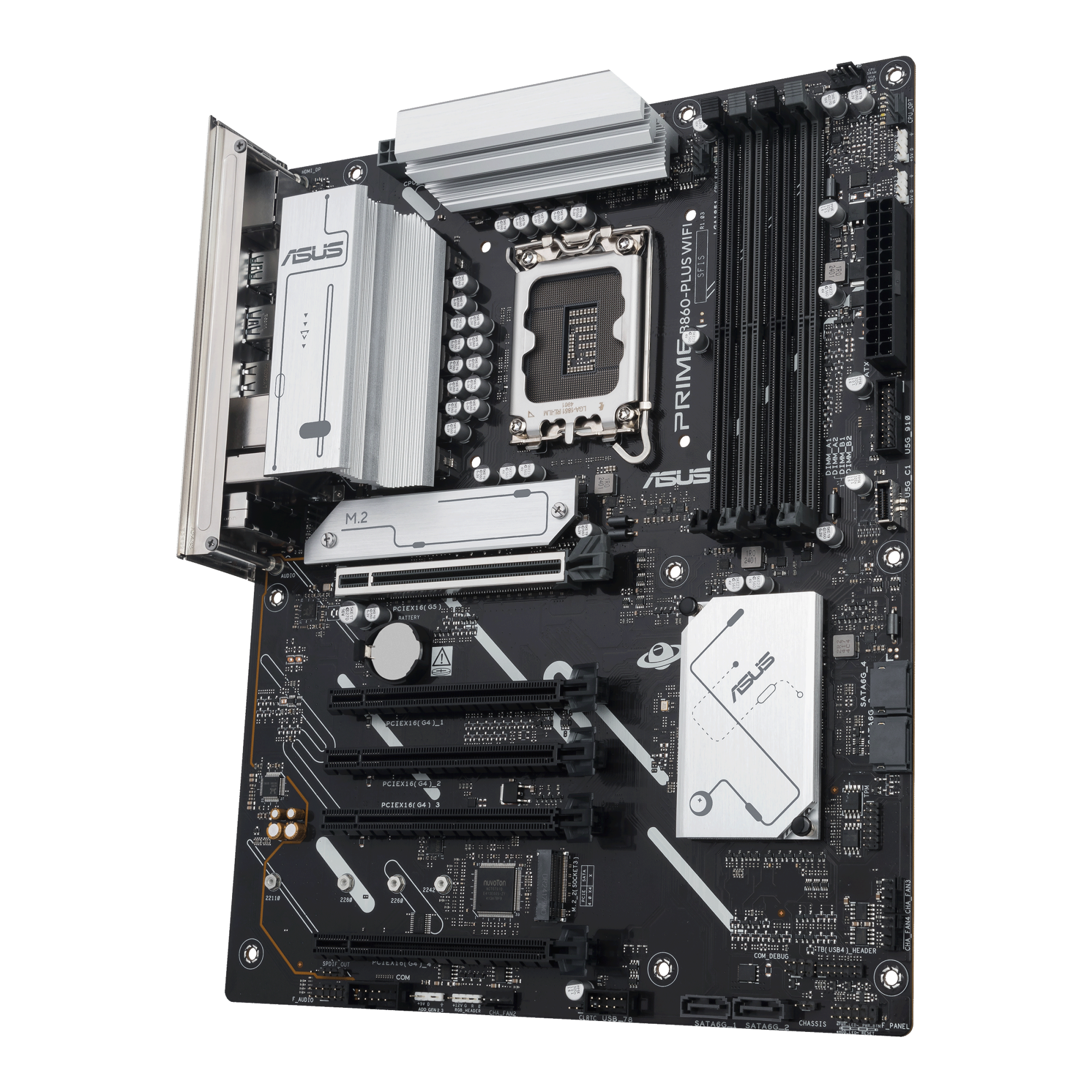 Материнская плата ASUS PRIME B860-PLUS WIFI, LGA1851 B860 4xDDR5 4xSATA 2xM.2 HDMI DP USB-C ATX
