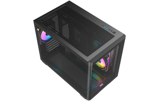 Корпус AOC CG355B 3F M-ATX/ITX 2xUSB3.0 1xType-C 1xAudio/Mic Черный AOC-CG355-BF3V1R0W2-G