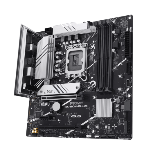 Материнская плата ASUS PRIME B760M-PLUS, LGA1700 4xDDR5 4xSATA3 2xM.2 RAID HDMI DP mATX