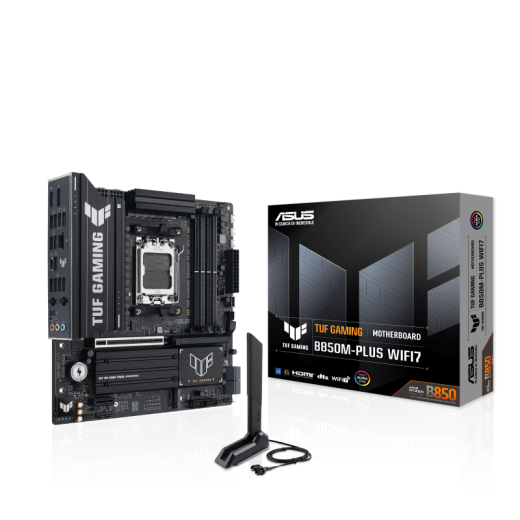 Материнская плата ASUS TUF GAMING B850M-PLUS WIFI7 AM5 4xDDR5 4xSATA 3xM.2 HDMI DP Type-C mATX
