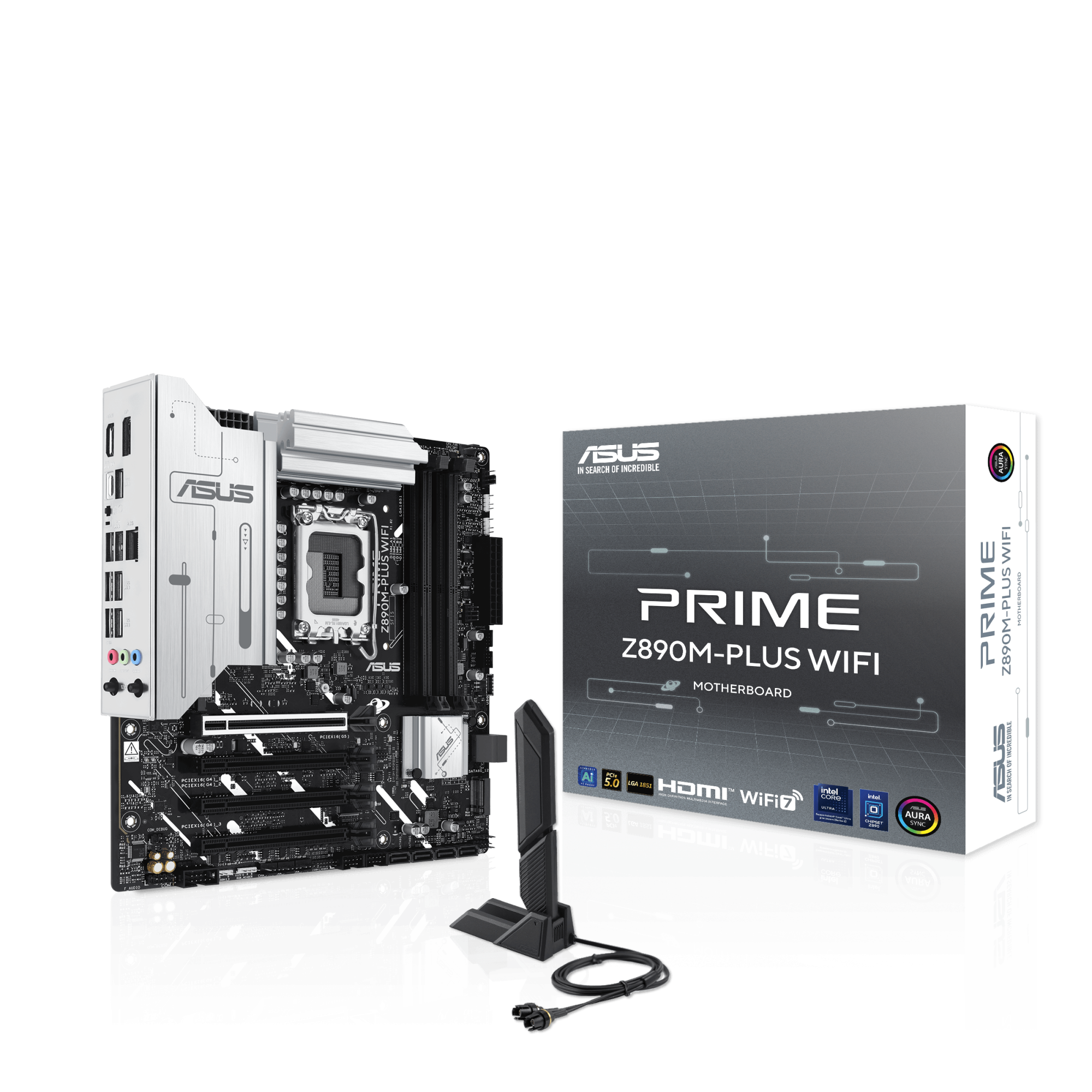 Материнская плата ASUS PRIME Z890M-PLUS WIFI, LGA1851 4xDDR5 6xSATA3 3xM.2 HDMI DP USB-C mATX